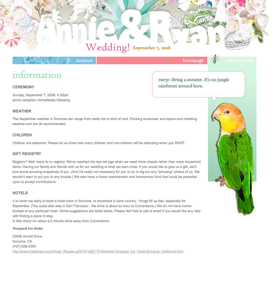 Wedding Info