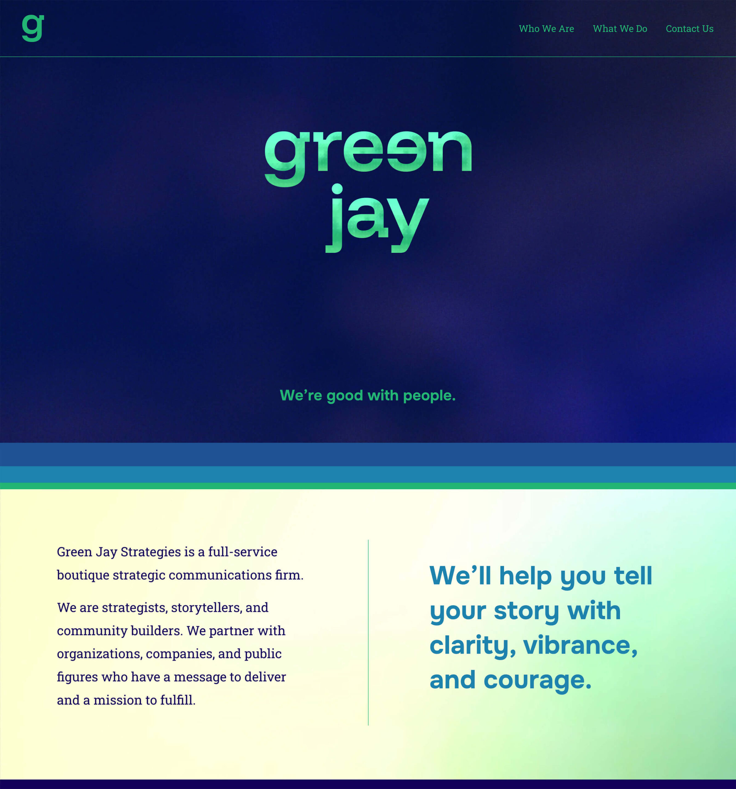 Green Jay website home page